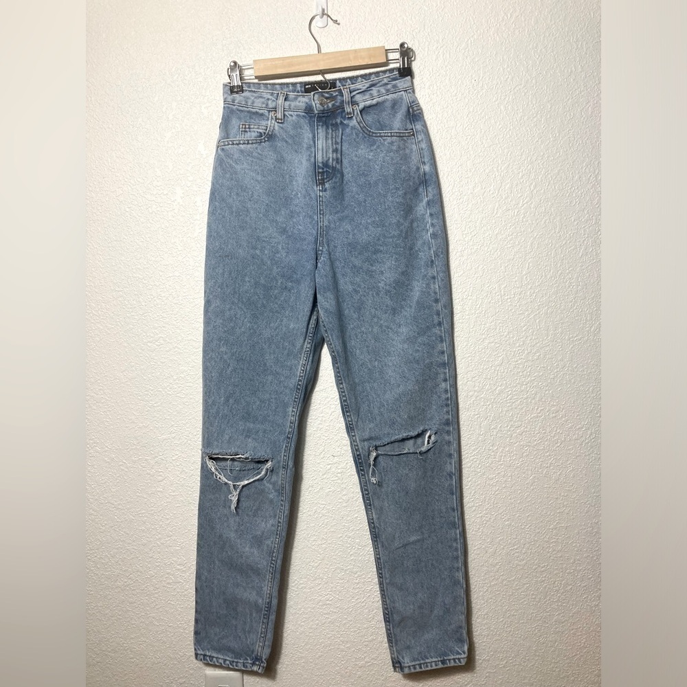ASOS design acid wash jeans size 24/32 distressed baggy high rise jean